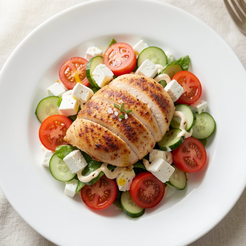 Kurczak + sałatką z fetą