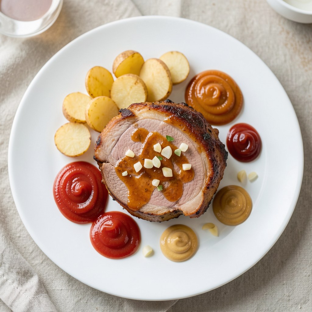 Pieczone mięso np .łopatka