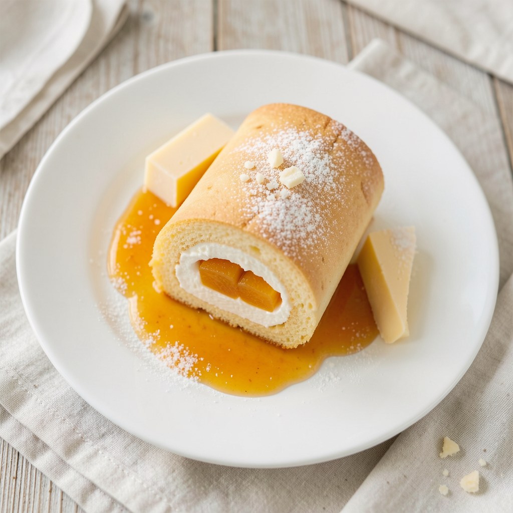 Rolada z brzoskwiniami