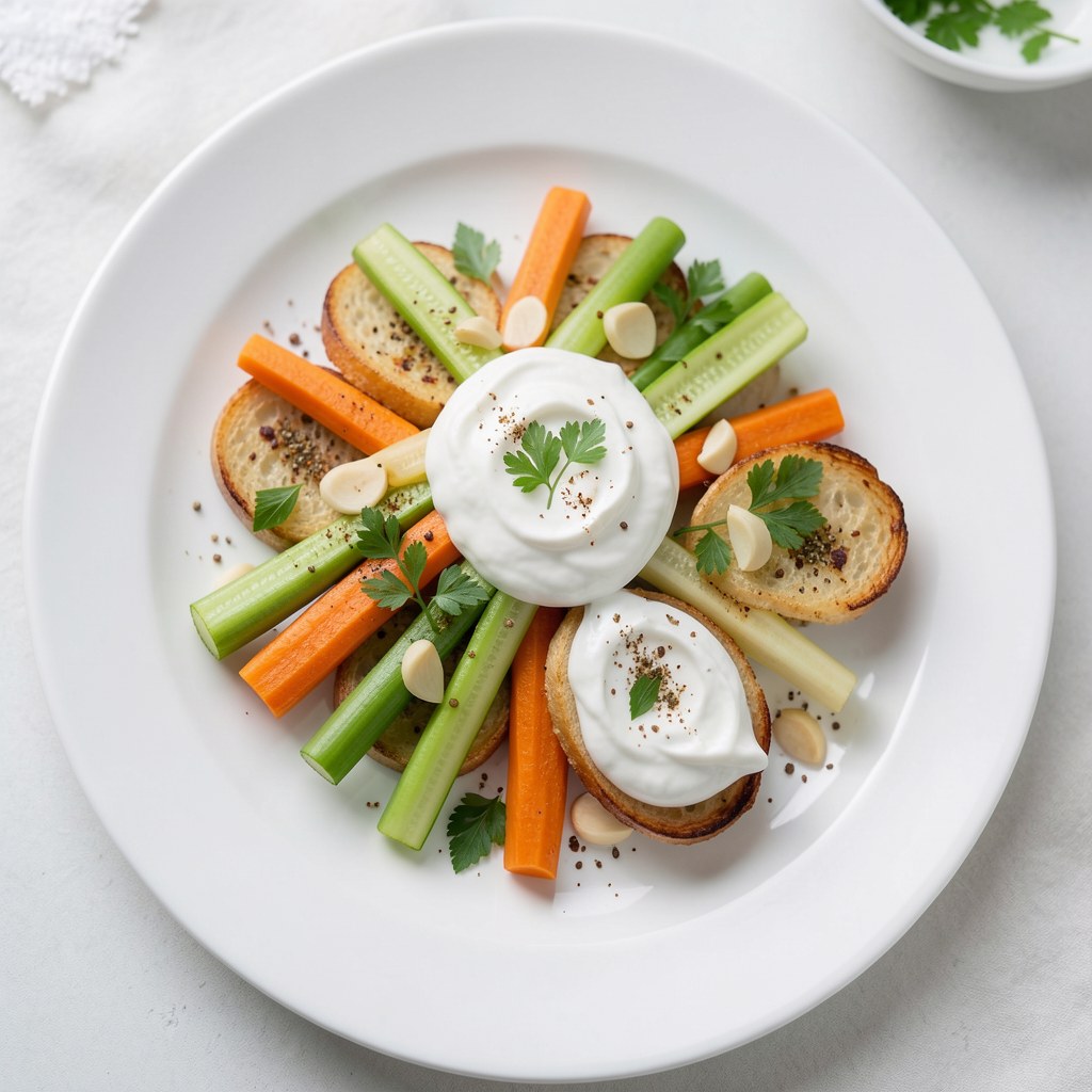 Bukiet młodych marchewek podanych na paluszkach z cukinii