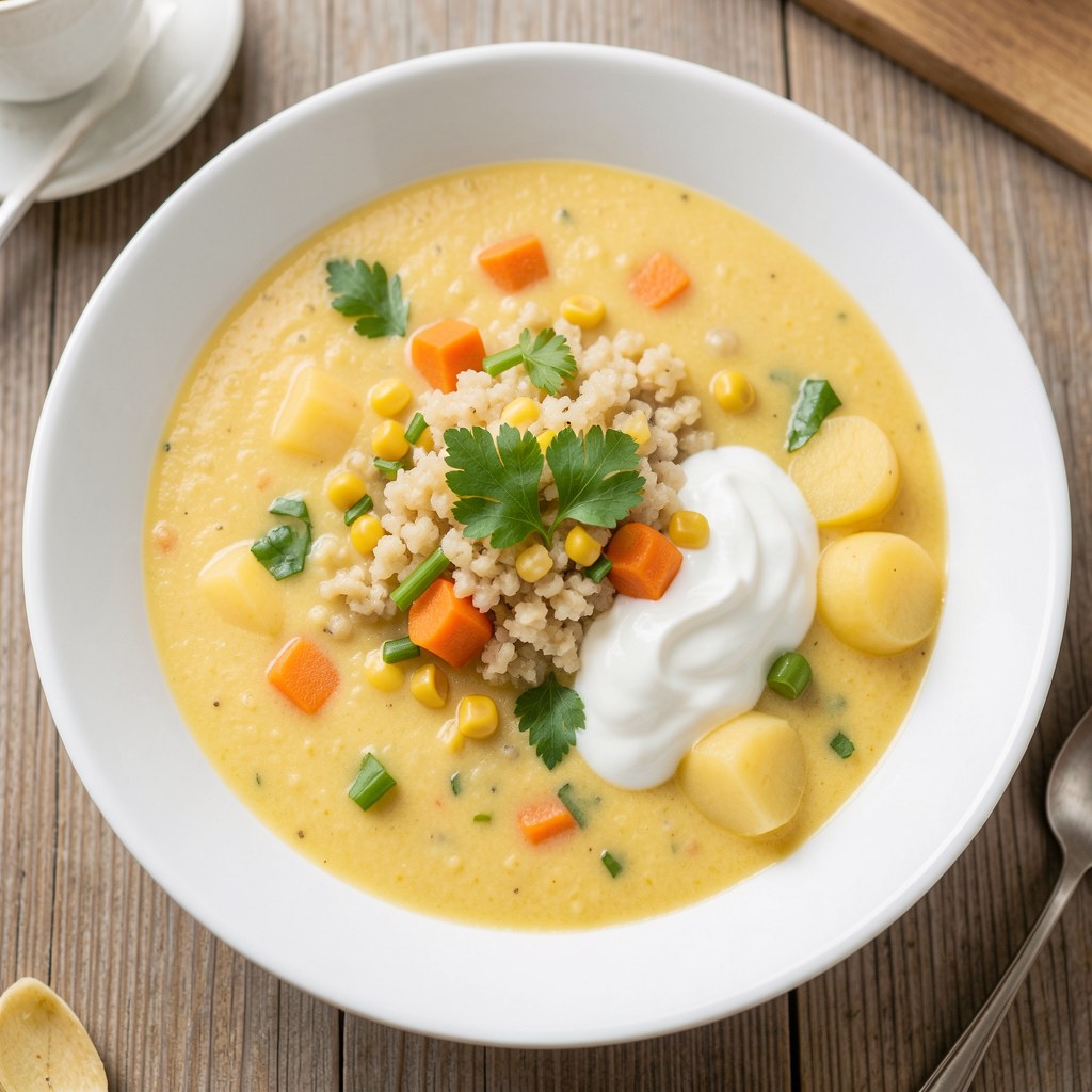 Słoneczna zupa Eli z kaszą jaglaną