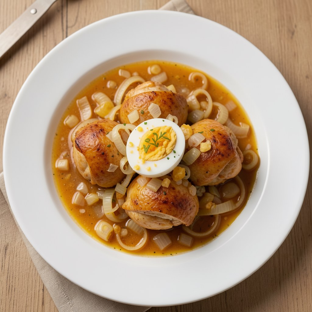 Kurczak w sosie z jajek