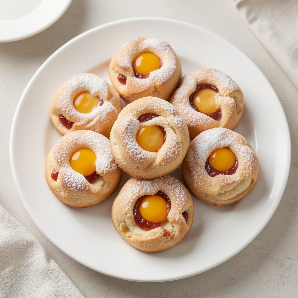 Ciasteczka drożdzowe z marmoladką