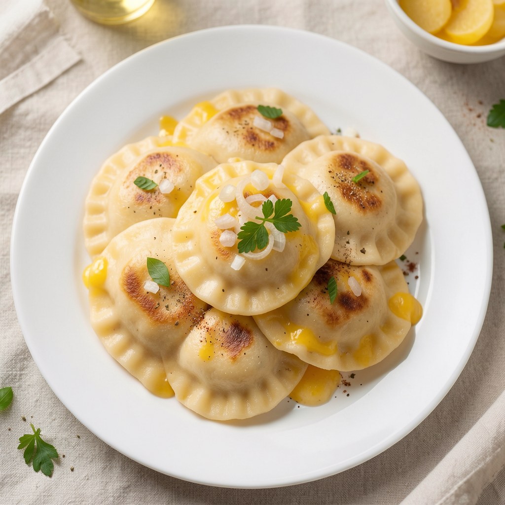 Pierogi z żółtym serem