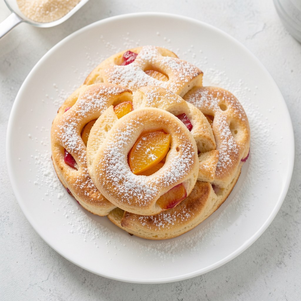 biszkopt z brzoskwiniami