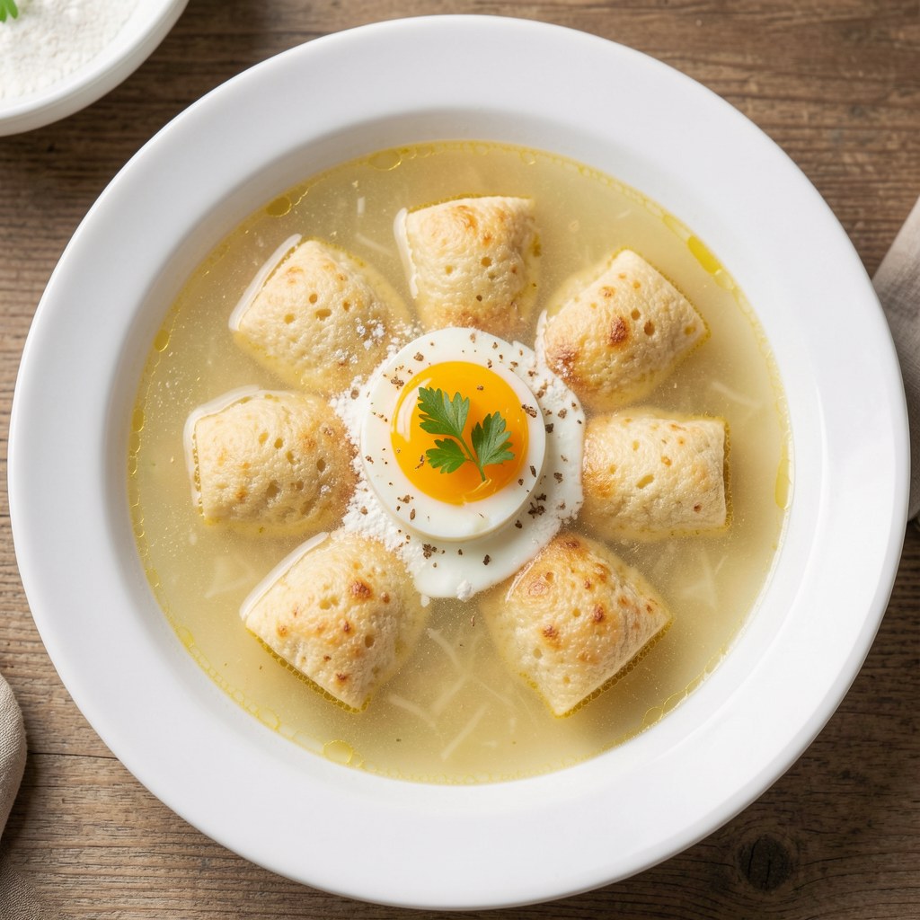 Zupa z lanym ciastem