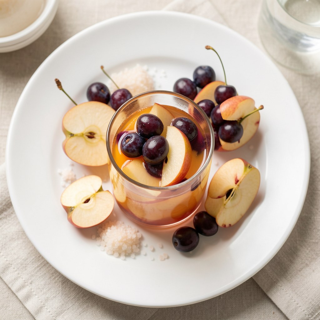 Napój z jabłek i wiśni