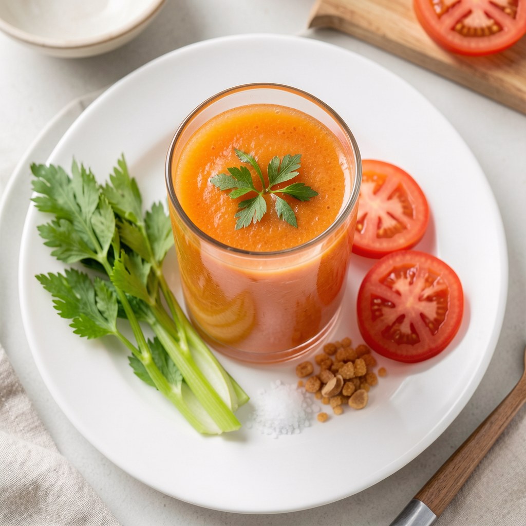 Napój z soku pomidorowego i seleru