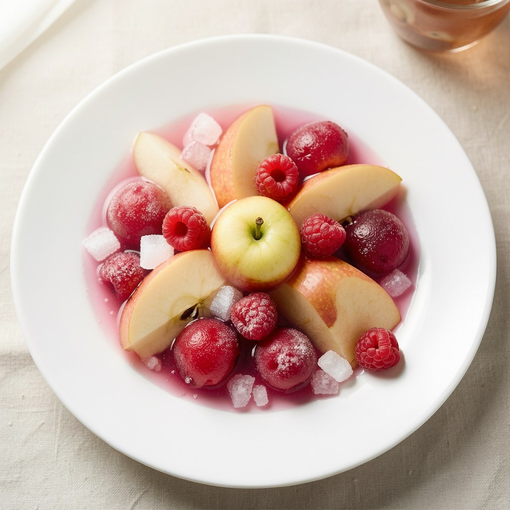 Kompot z mrożonych truskawek i jabłek