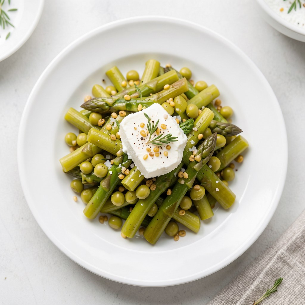 Fasolka szparagowa z serkiem i ziarnami słonecznika