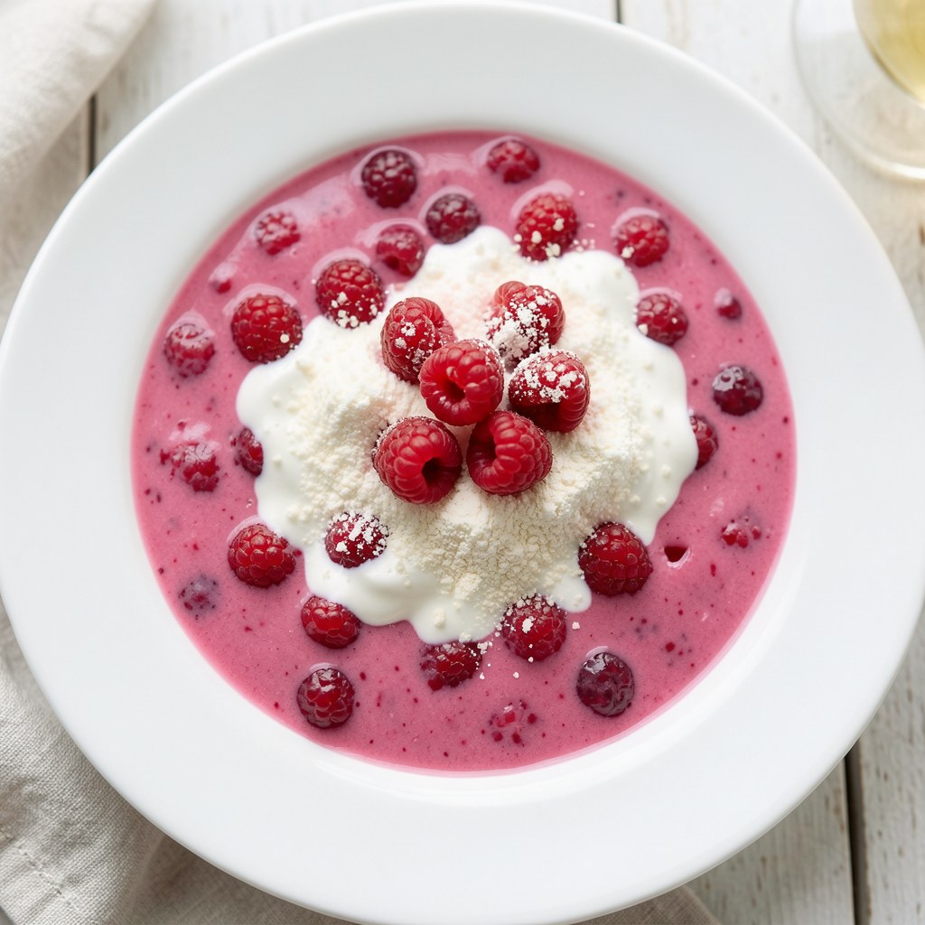 Zupa malinowa na mleku