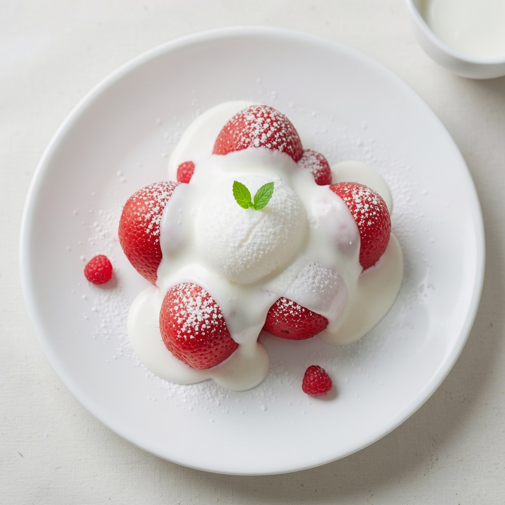 Prosty deser truskawkowy