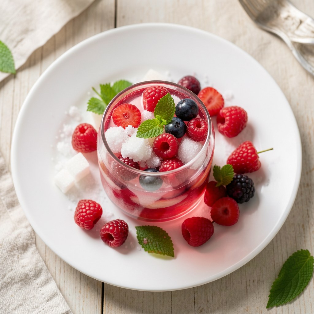 Napój z poziomek i malin