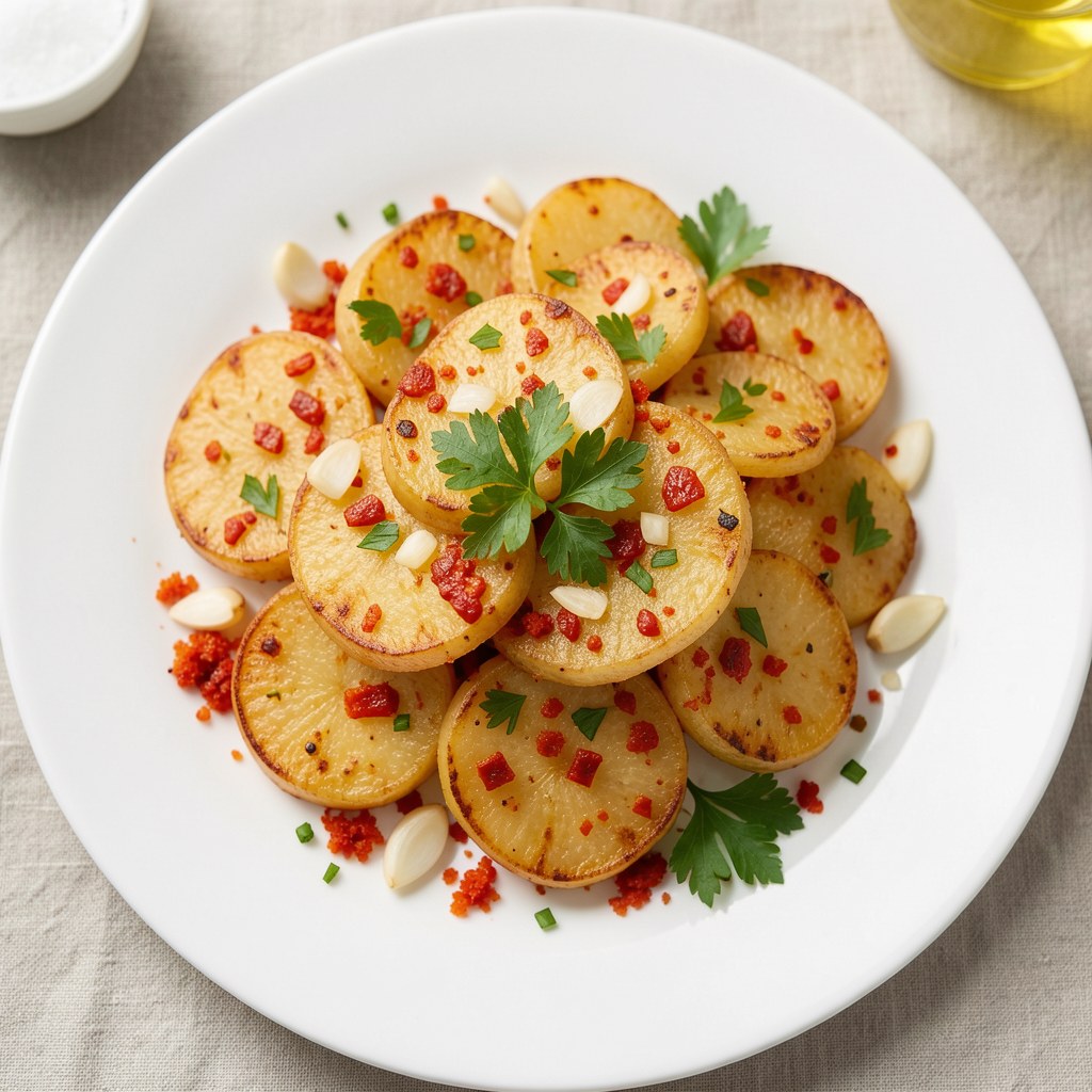 Ziemniaki smażone z czosnkiem