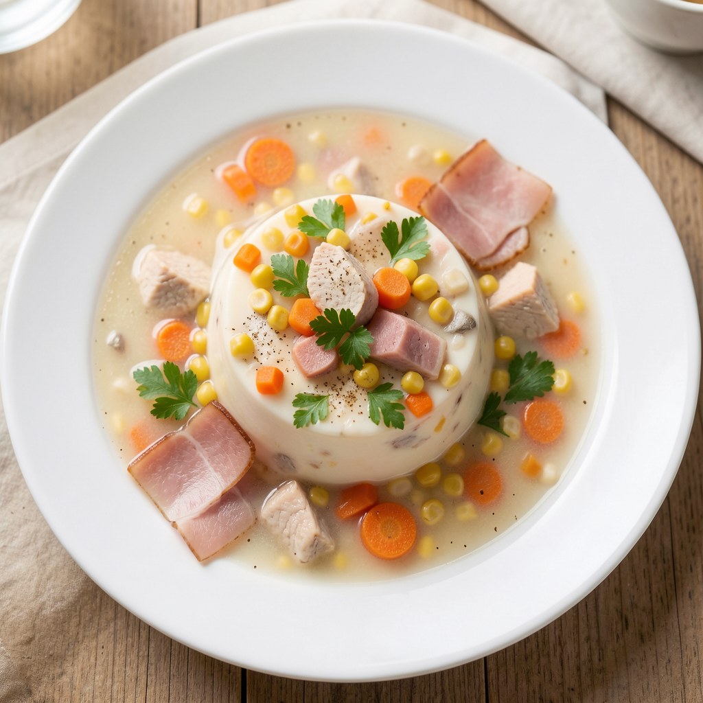 Galaretka drobiowa z szynką.