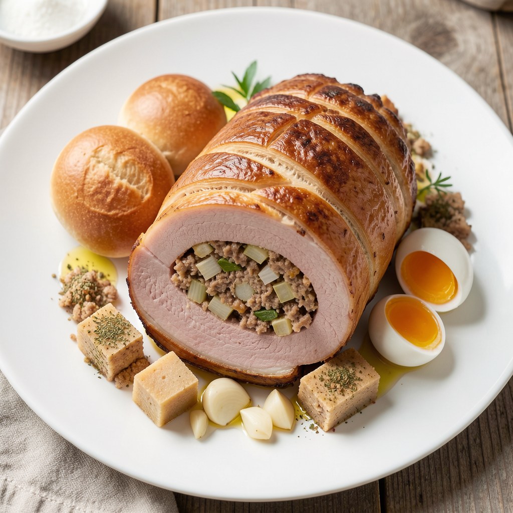 Faszerowany boczek rolowany