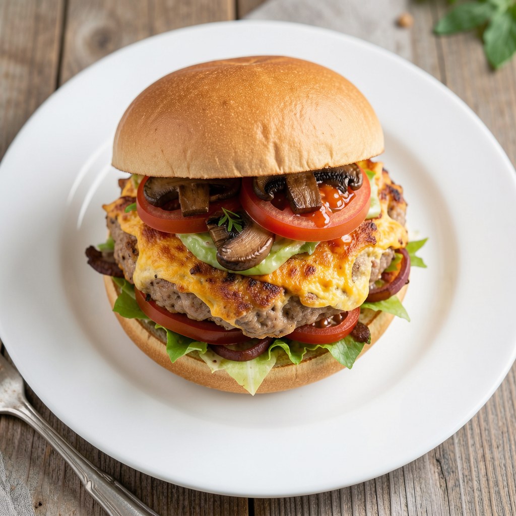 Burger grzybowy