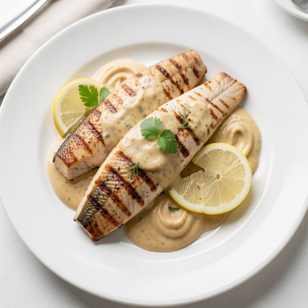 Grillowana ryba z musztardą i limonką