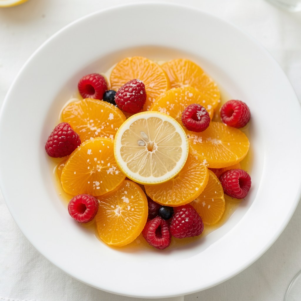 Pomarańcze i truskawki z limonką