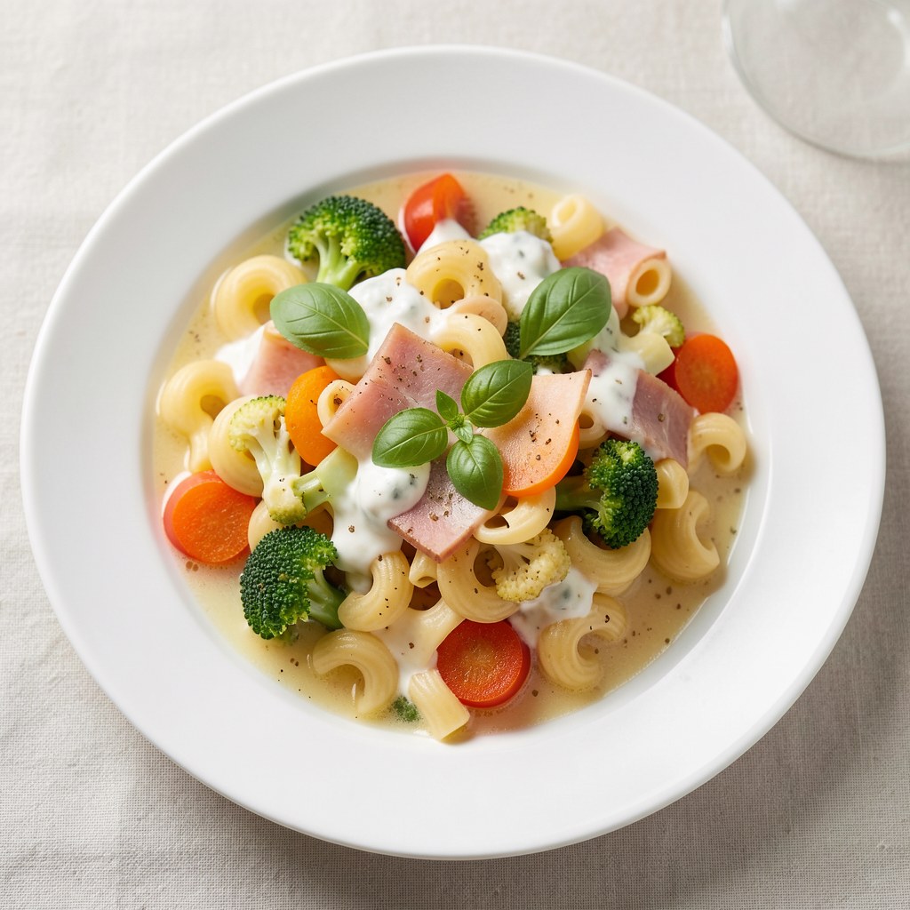 Makaron z cukiną i brokułami