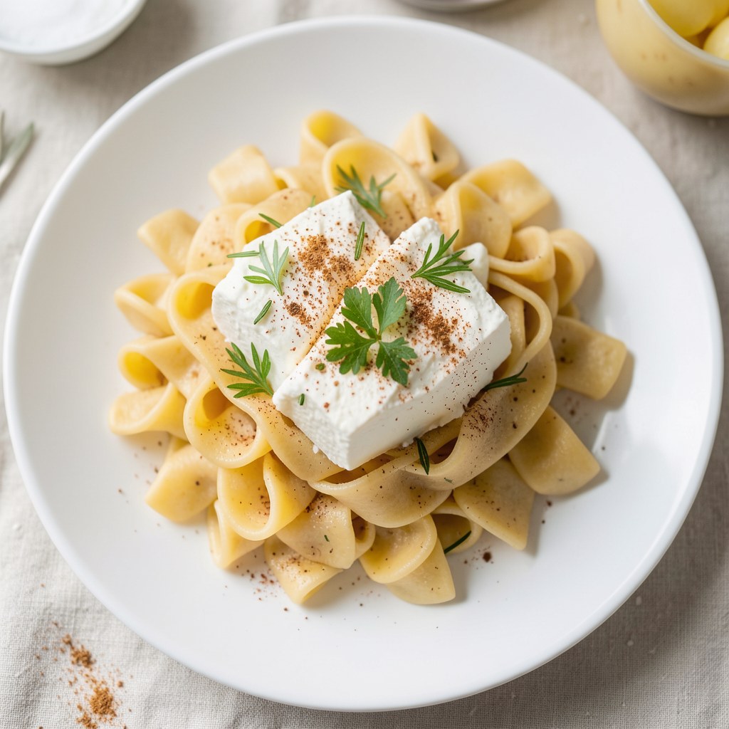 Kluski ziemniaczane z twarogiem i szczypiorkiem