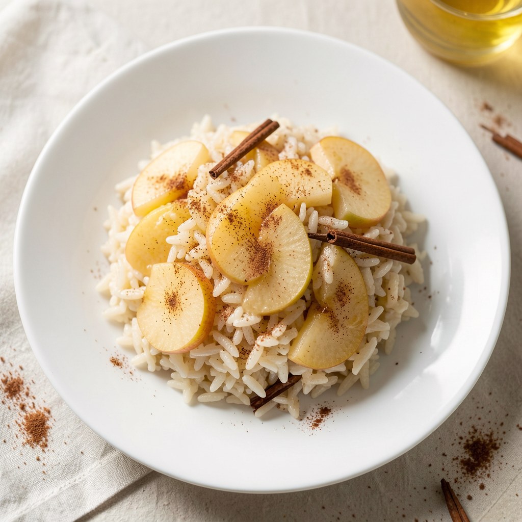 Ryż z jabłkami i cynamonem