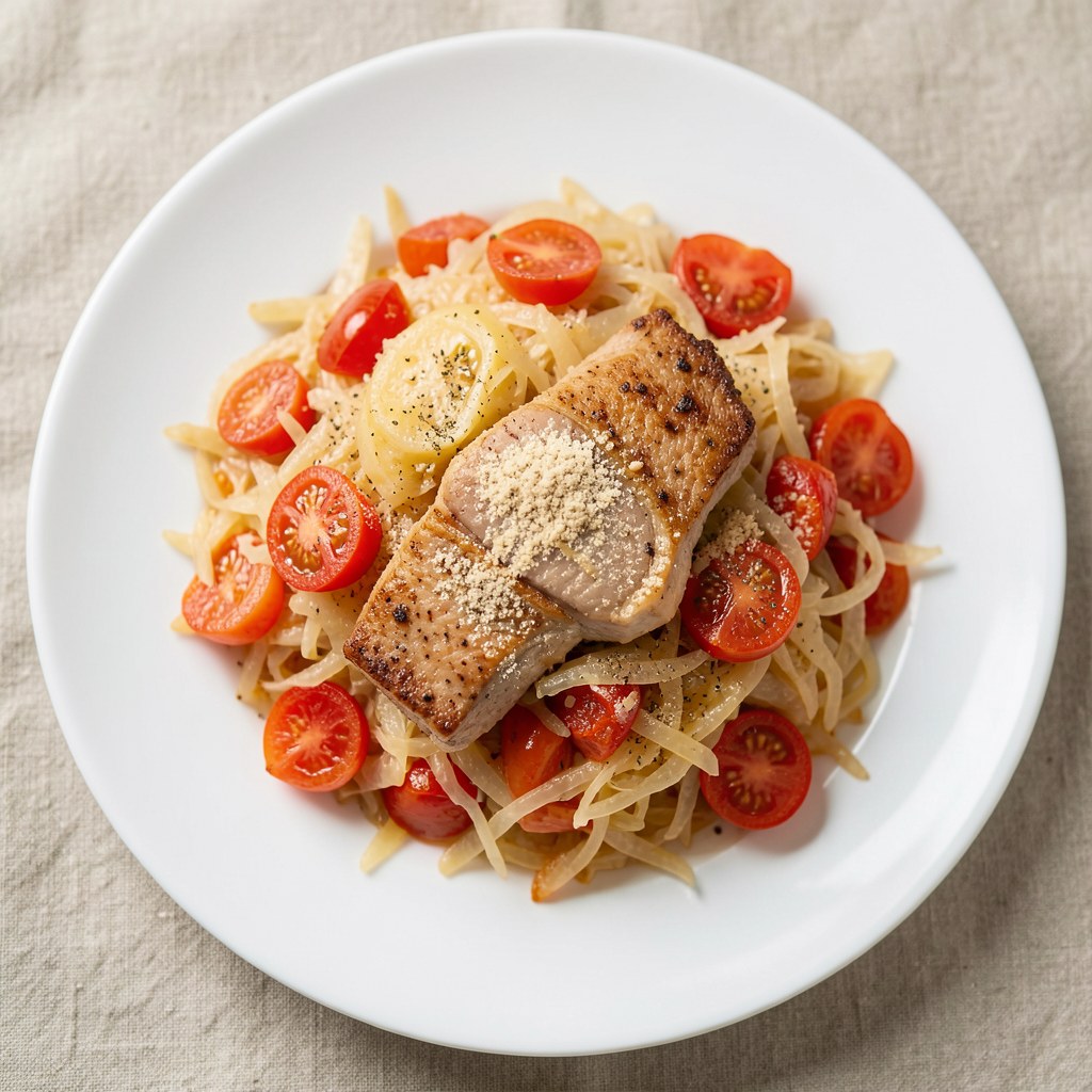 Kapusta z pomidorami i boczkiem