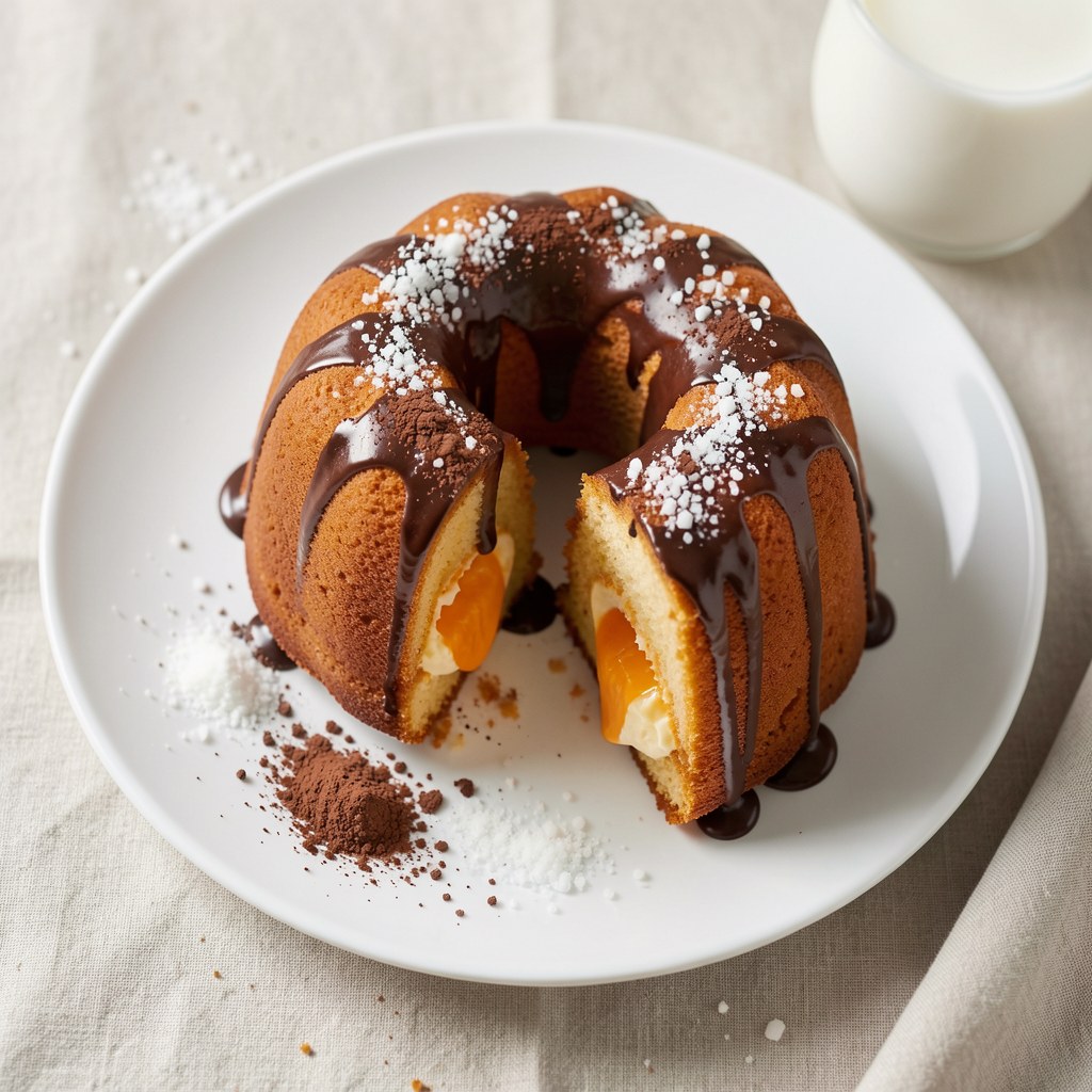 babka pomarańczowa z kremem pomarańczowym