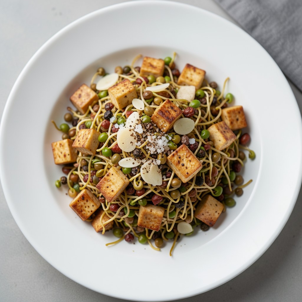 Prażone kiełki z tofu