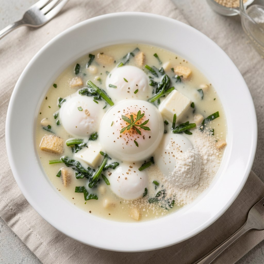 Jajka w sosie koperkowym