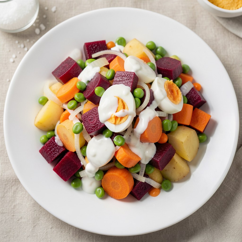 Sałatka jarzynowa z buraczkami
