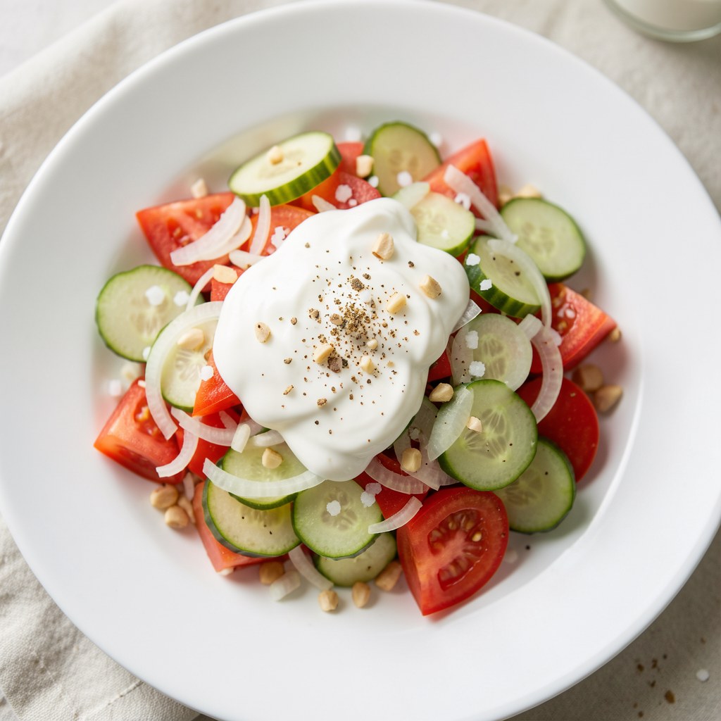 Surówka z pomidorów i ogórków