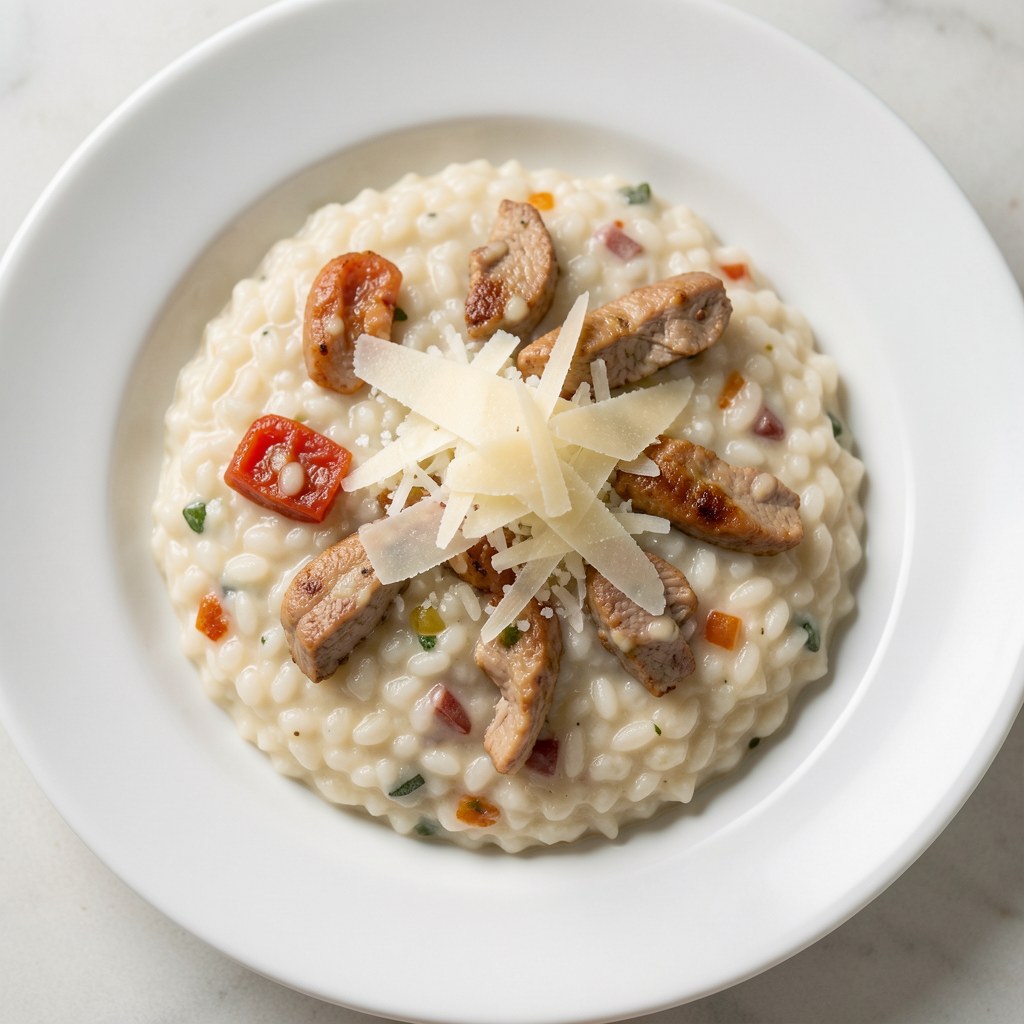 Risotto Milanese z podrobami drobiowymi