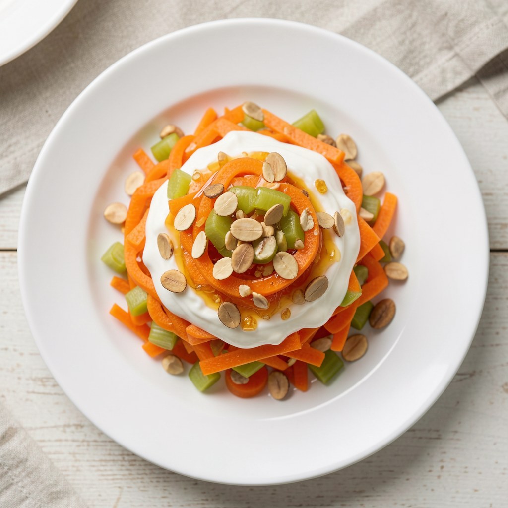 Surówka z marchwi i orzechów z miodem