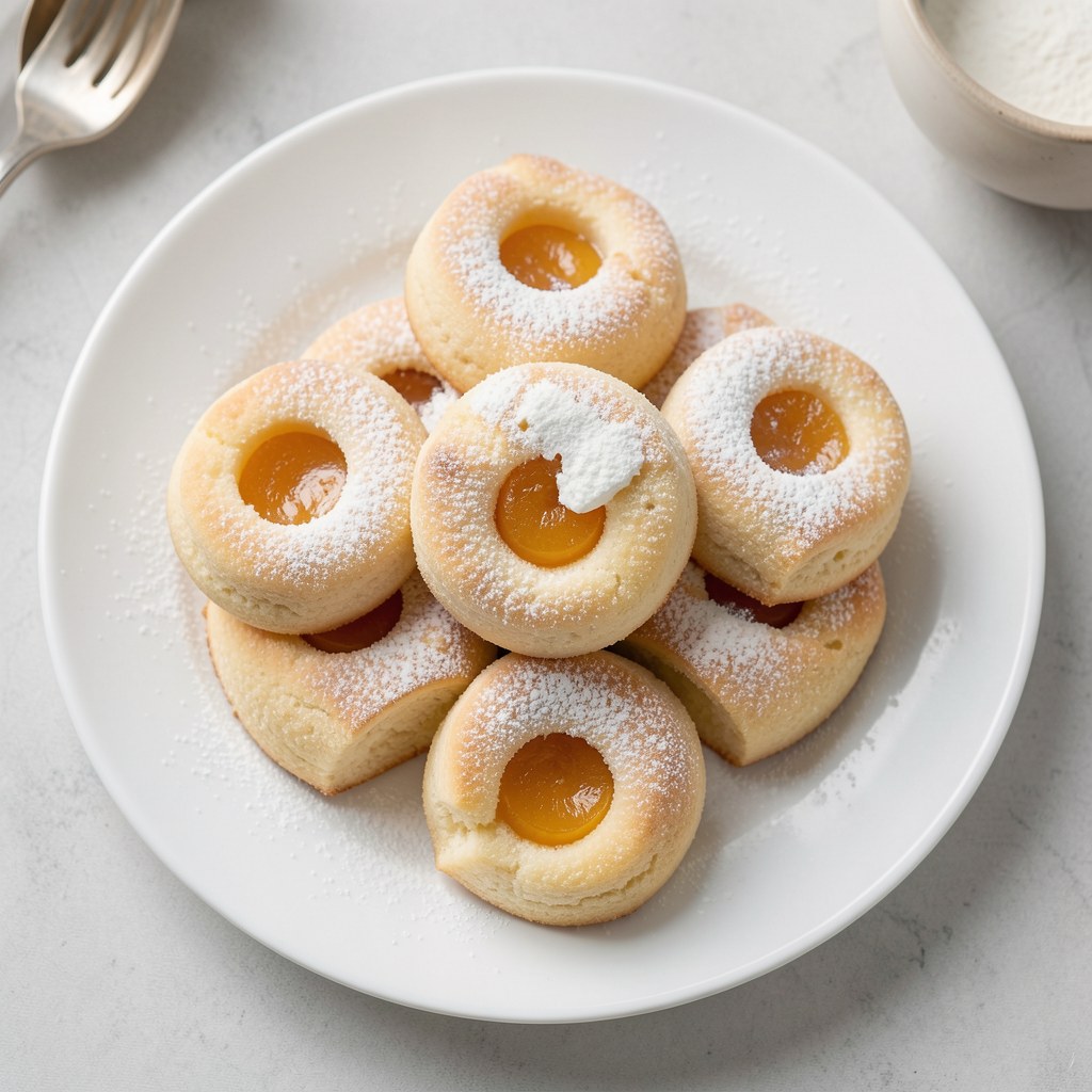 Usteczka serowe z brzoskwiniami