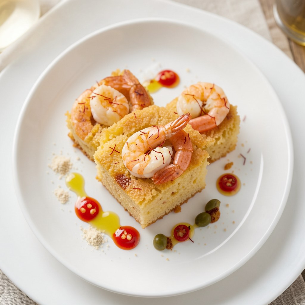 Krewetki w cieście piwno-szafranowym