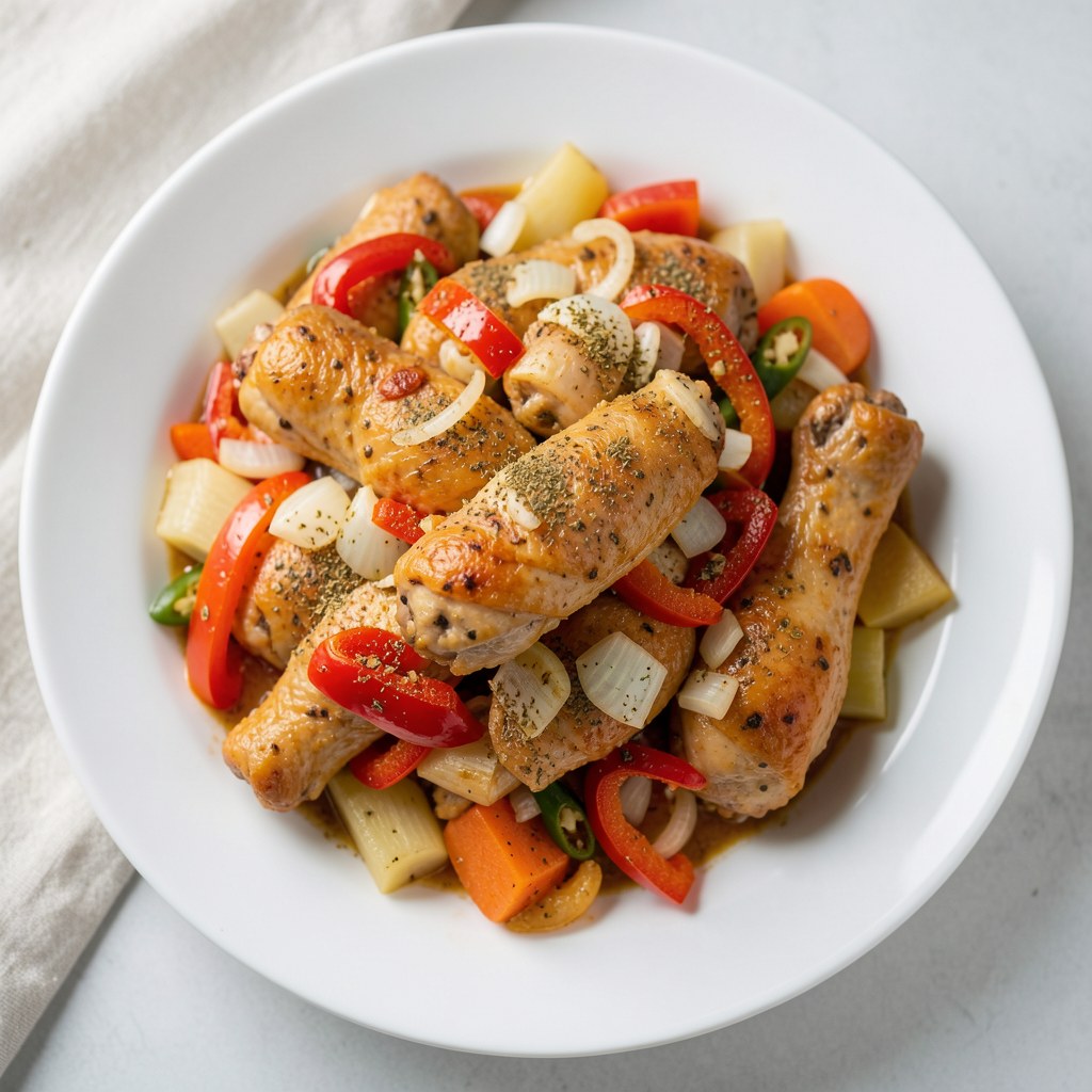 Udka duszone z warzywami