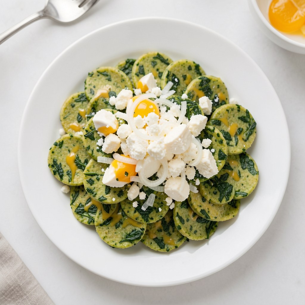 Zielone kluski z serem