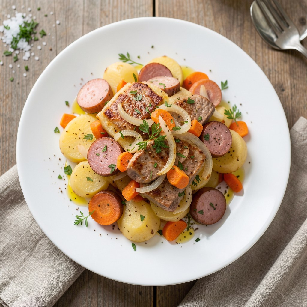 Zapiekanka ziemniaczana z kiełbasą