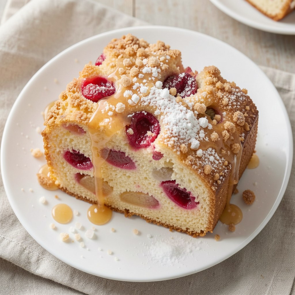 Ciasto drożdżowe truskawkowo - śliwkowe z kruszonką