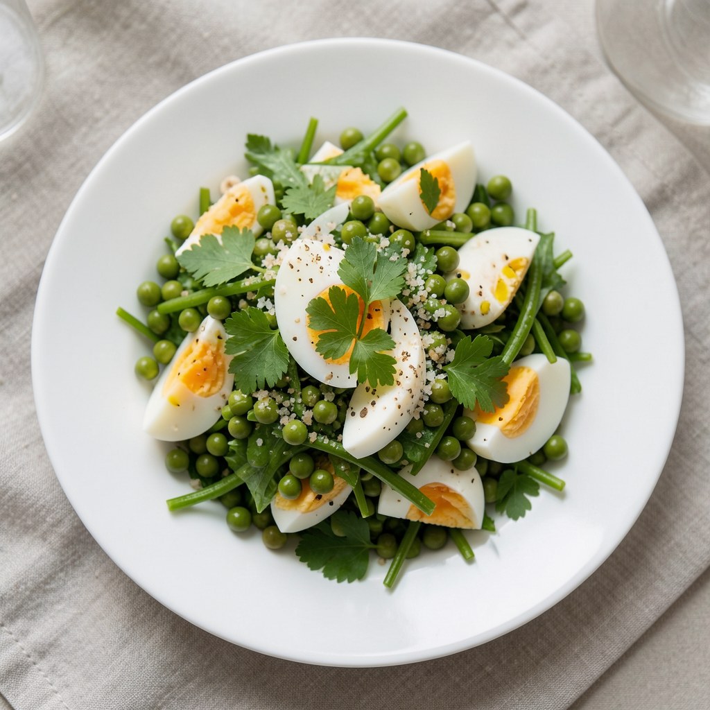 Sałatka śniadaniowa z groszkiem