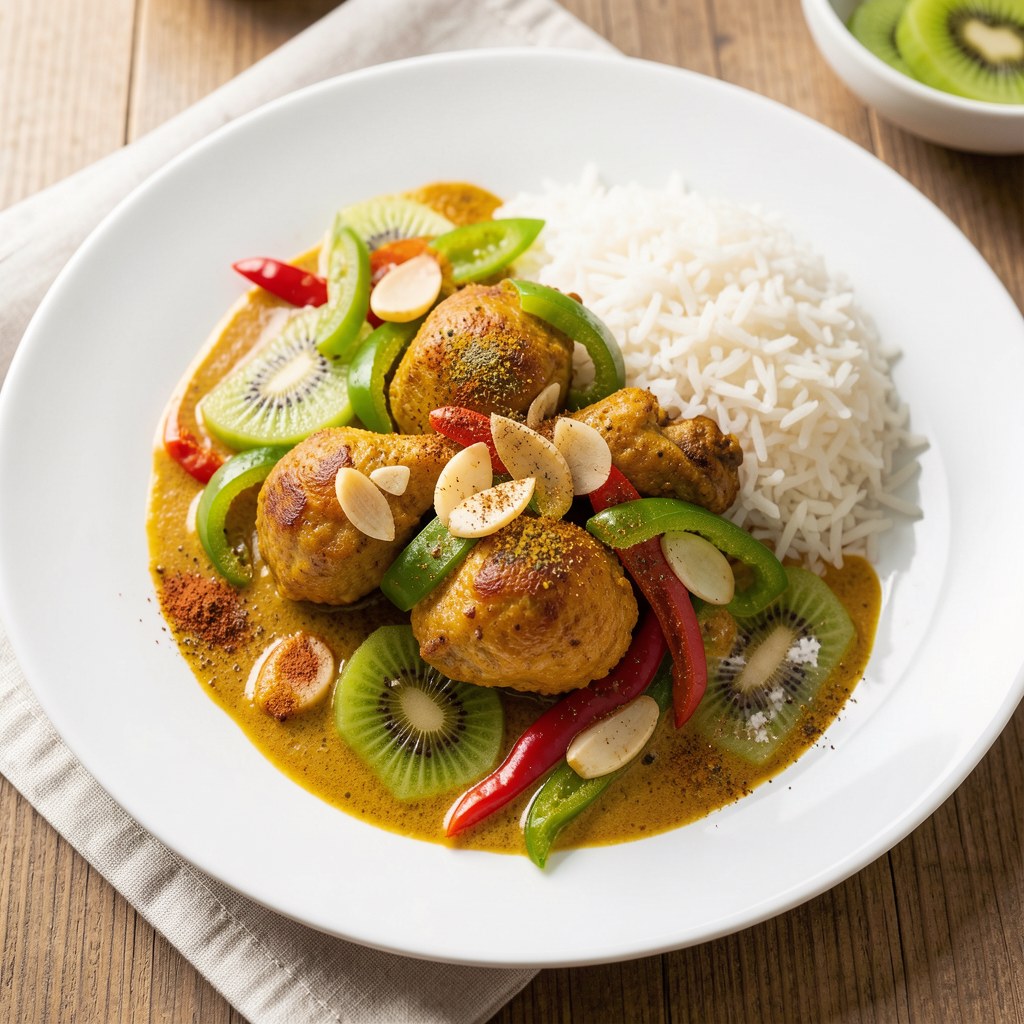 Kurczak curry z kiwi