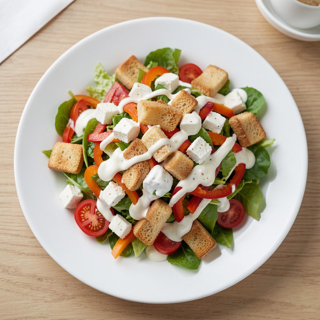 Mix sałat z Fetą i grzankami