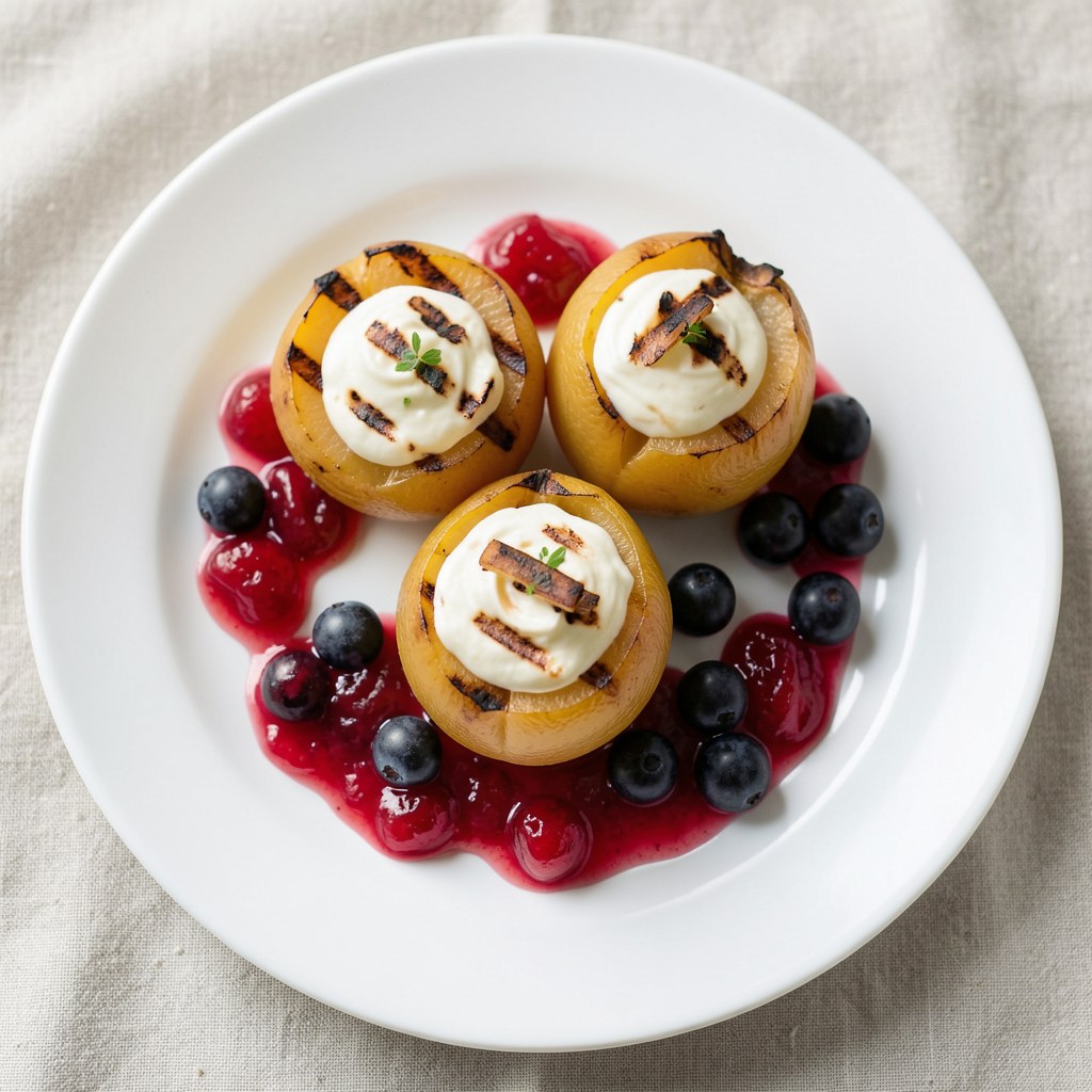 Nadziewane gruszki z grilla