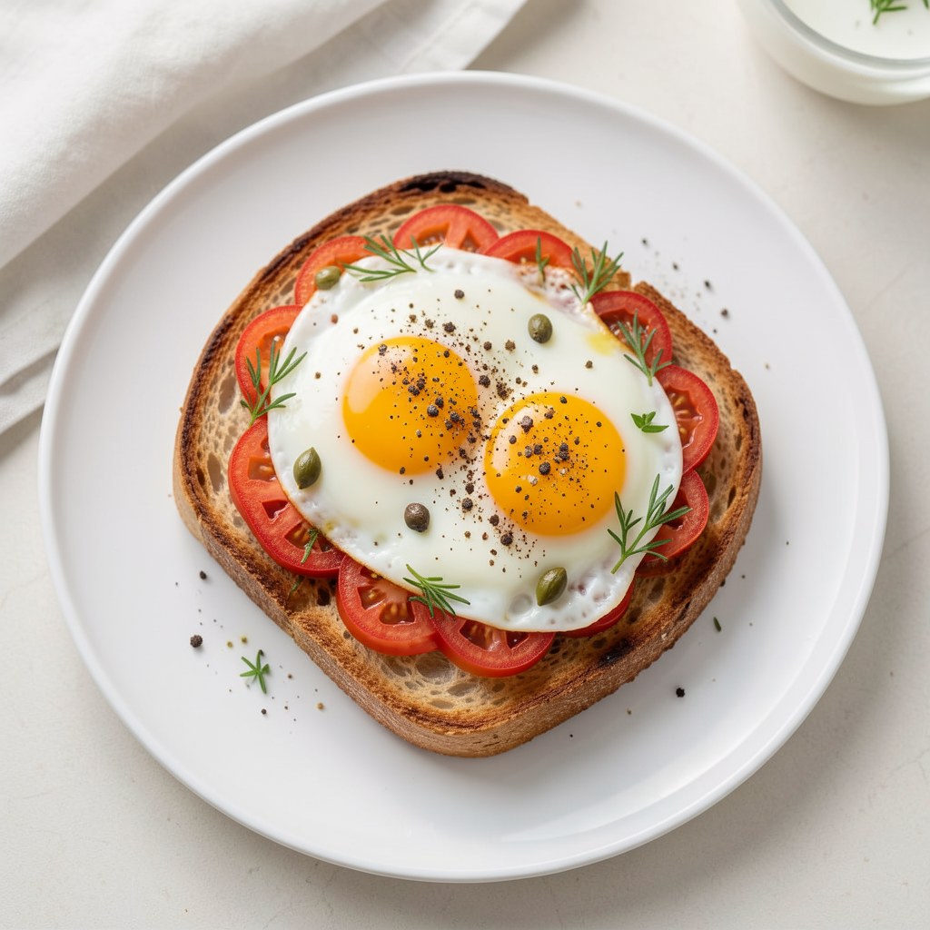 Jajko na toście na śniadanie