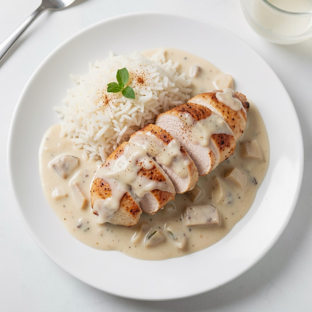 Filet z kurczaka w sosie cebulowo - śmietanowym