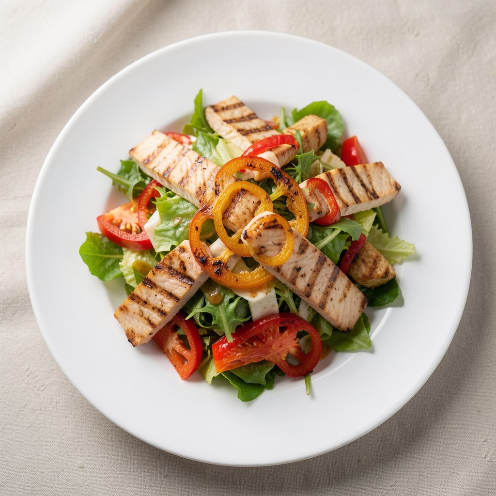 Sałatka z grillowaną papryką