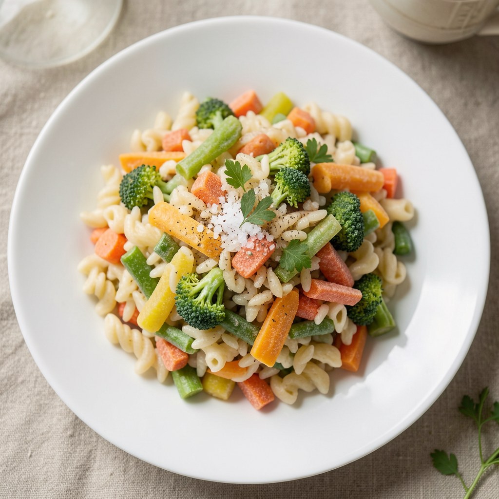 Warzywa z makaronem ryżowym