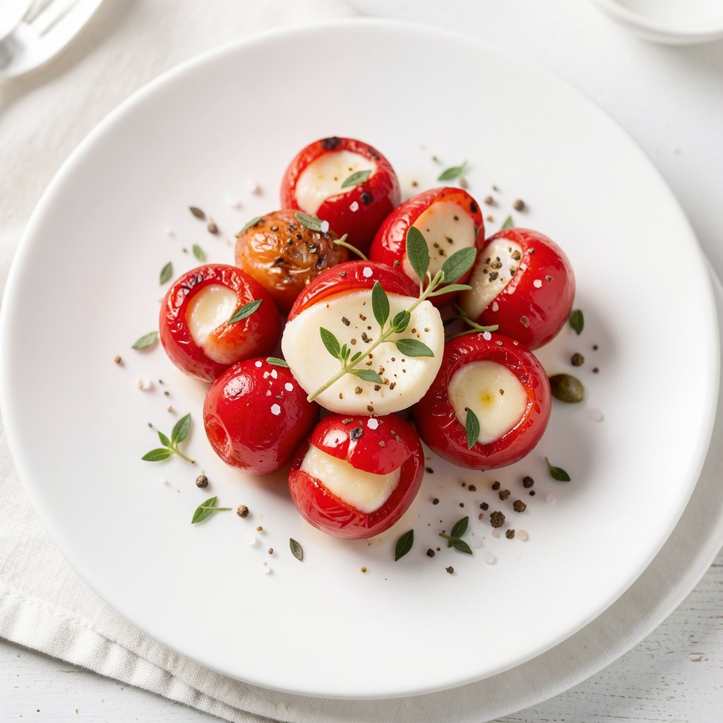 Pomidorki cherry zapiekane z włoskim serem