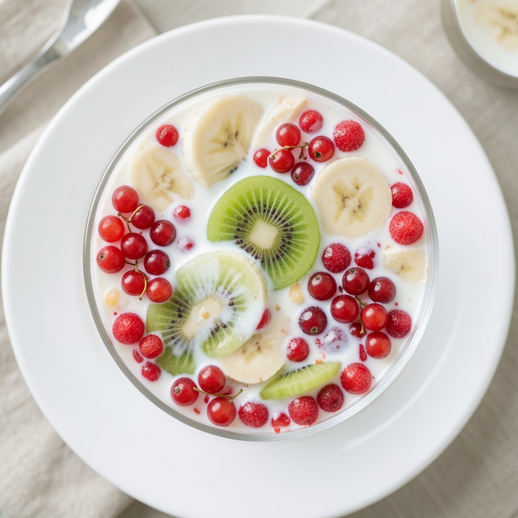 Koktajl z kiwi, banana i agrestu